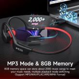 هدفون استخوانی ضدآب IFECCO مدل X27 با Bluetooth 6.0، حافظه داخلی 8GB