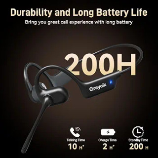 هدفون بلوتوثی اوپن ایر GREYOLK مدل V3 BLACK